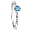 Pompeii3 1/2Ct Blue Diamond Engagement Ring in White Gold - 2 of 4