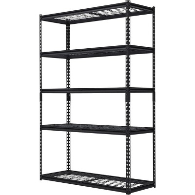 Mental Garage Shelving, 48" L x 18" W x 72" H, 5 Tier Adjustable Storage Shelves, 2500lbs Load Capacity  for Garage, Basement, Warehouse