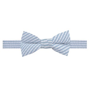 Jacob Alexander Young Boys’ Seersucker Striped Pre-Tied Bow Tie - 1 of 4
