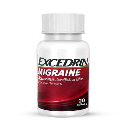 Excedrin Migraine Pain Reliever Geltabs - Acetaminophen/Aspirin (NSAID) - 20ct
