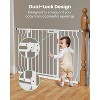 GROWNSY Baby Gate for Stairs, 29"-43" Pressure Mounted Pet Gate for Doorways-Auto Close Dog Gate with Easy Installation, White - 4 of 4