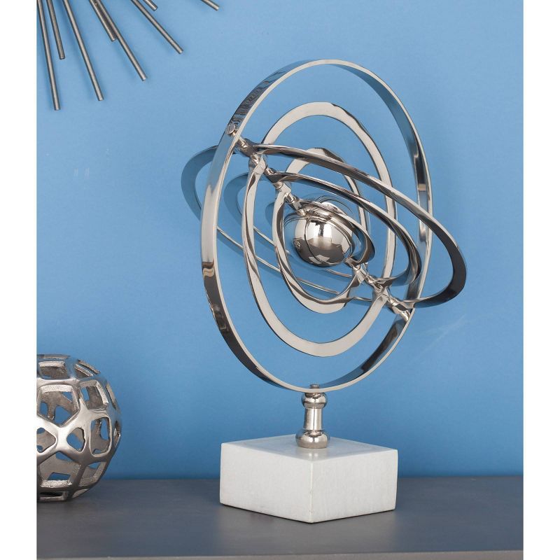18&#34; x 12&#34; Traditional Silver and Black Armillary Sphere Silver - Olivia &#38; May, 3 of 9