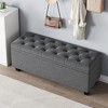 Ottoman Bench with Lift Top, Upholstered Storage Bench with Hinged Lid - 4 of 4