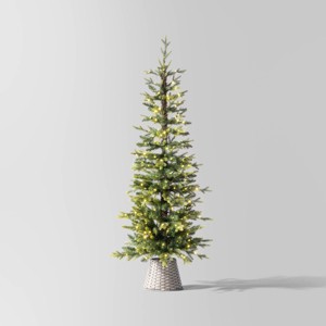 5' Pre-Lit Potted Slim Balsam Artificial Christmas Tree - Wondershop™ - 1 of 4