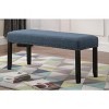 Roundhill Furniture Biony Fabric Dining Bench with Nailhead Trim, Blue - 2 of 4