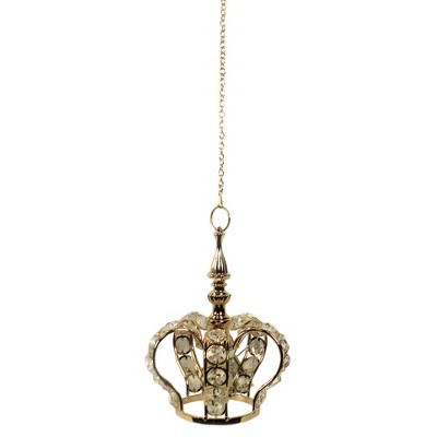 Home Decor 7.5 Inch Crystal Jewel Crown Hanging Tree Ornaments