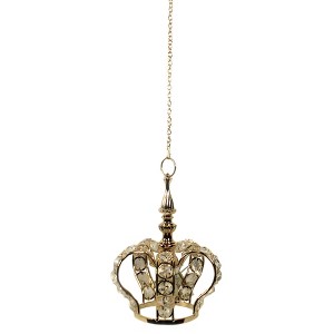 Home Decor 7.5 Inch Crystal Jewel Crown Tree Ornament , Hanging (1PC) - 1 of 3