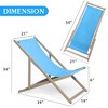 TiramisuBest Solid Wood Chairs Set of 2, Folding Patio Chairs for Outdoor, Lawn, Garden, Deck, Poolside, Firepit, Half Assembled, Brown - 3 of 4