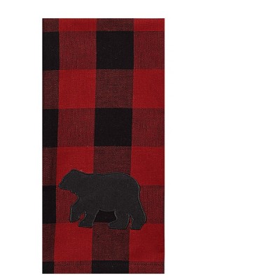 Buffalo Plaid Kitchen Towel, Bear Personalized Dish Cloth, Rustic Kitchen  Towel, Farmhouse Decor 