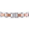 EVERLY JEWELRY | Stainless Steel Link Bracelet with Cubic Zirconia, 8.5 inch - 2 of 3