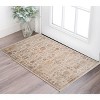 Ivory And Brown Floral Medallion Area Rug With Fringe - 2 of 4