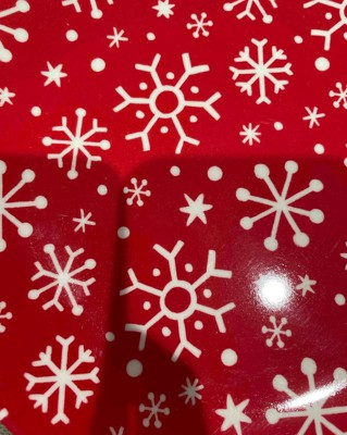 Red & Gold Snowflake 7 Premium Salad / Dessert Christmas Holiday Paper  Plates 36ct.