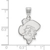 Black Bow Jewelry 10k White Gold Oklahoma State Cowboys NCAA Large Pendant - 2 of 3