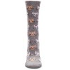 Memoi Women's Soft Cheerful Cat Face Cashmere Crew Socks Med Gray Heather 9-11 - 2 of 4