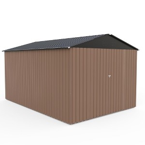 Outdoor Storage Shed, Metal Tool Sheds with Frame Structure Lockable Doors, Garden Shed for Backyard Garden Patio Lawn, 8 x 10 Ft - 1 of 4