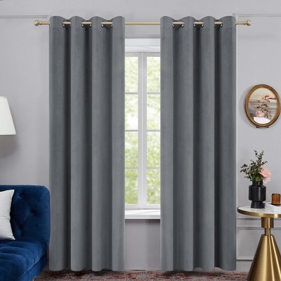 Deconovo Velvet Blackout Curtains – 2 Panels, Thermal, Grommet Top