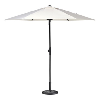 Yescom 7.5ft Outdoor Patio Umbrella with Base Included Heavy Duty Weighted Stand Holder with Scale Tilt Sunshade Garden Parasol for Yard Deck Market