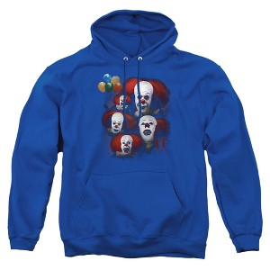 It 1990 Many Faces Of Pennywise Adult Pull-Over Hoodie - 1 of 4