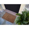 Fishbone Indoor/Outdoor Coir Doormat Black/Natural - Entryways - 4 of 4