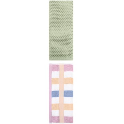 REGALWOVEN Cotton Soft Absorbent Bathroom Hand Towel for Kitchen Hotel and Spa 13" x 30"/13" x 29" 2 Pcs