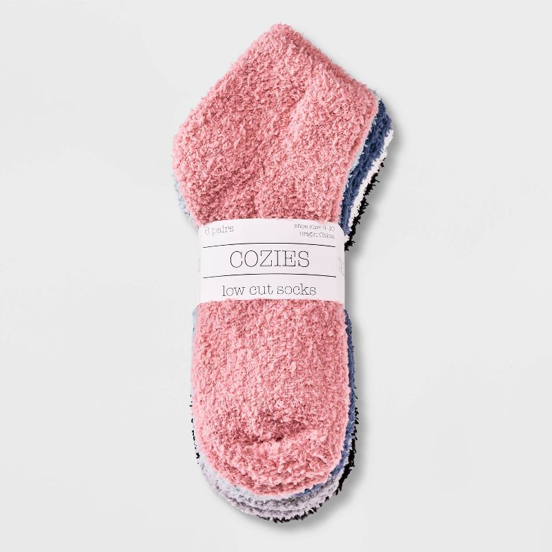 Women's 6pk Cozy Low Cut Socks - 4-10, 2 of 5