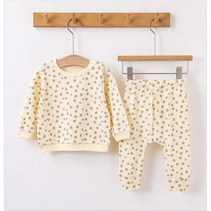 MyKids-USA Baby Boy And Girl Print Pattern Cotton Hoodie Combo Trousers Sets - 1 of 4