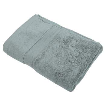 Unique Bargains Soft Absorbent Cotton Bath Towel for Bathroom kitchen Shower Towel Classic Design Dark Gray 1 Pc