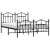 vidaXL Metal Bed Frame with Headboard and Footboard Black 53.1 in.x74.8 in. - 3 of 4