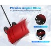 29in Wide Snow Shovel with Wheels, 20in Tall Steel Blade, 5-Position Angling Blade & Single Handle, Snow Plow for Clearing Driveway Sidewalks - 4 of 4