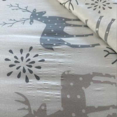 Wonderland Soft Flannel Sheet Set Gray 6Pc Queen - Lush Decor 16T008260