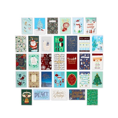 32ct Deluxe Christmas Greeting Card Bundle