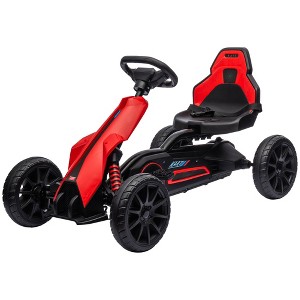 JANSNO Pedal Go Kart Ride-On Toy for Kids 3-8 with Adjustable Seat, Swing Axle, Handbrake, Non-Slip Wheels - 1 of 4