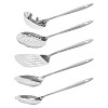 Lexi Home 5-Piece Stainless Steel Classic 14" Kitchen Utensil Set - 2 of 4
