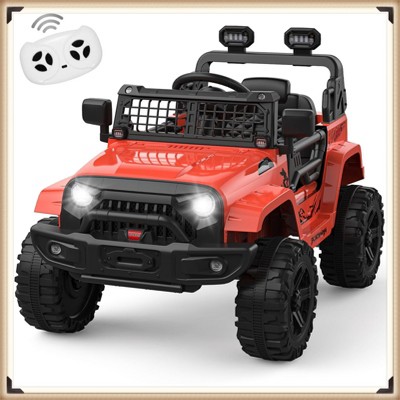 Garvee 12V Ride On Truck for Kids, Battery-Powered Car with Remote Control, Music, LED Lights & Suspension, for Ages 2-5