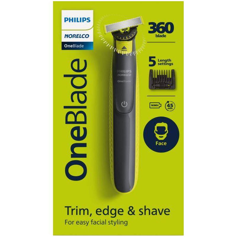 Philips Norelco OneBlade 360 Face Rechargeable Men&#39;s Electric Shaver and Trimmer - QP2724/70, 3 of 20