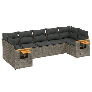vidaXL Garden Sofa Set Gray - 1 of 4