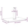 vidaXL Parasol Base Dark Grey Steel, Iron 33.1 lbs Adjustable Feet - 3 of 4