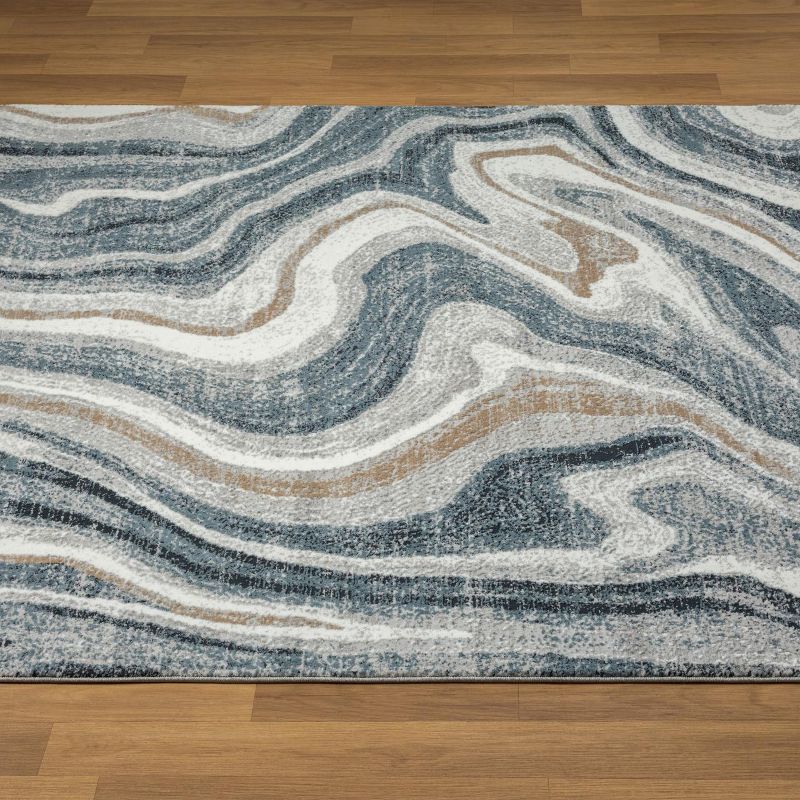 Luxe Weavers Marble Patterned Abstract Swirl Area Rug, 4 of 12