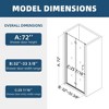 Universal Pivot Shower Door with 3/8 Adjustment and 1/4" Tempered Glass" - 3 of 4