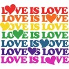 Adult Design By Humans Love is Love Rainbow Pride Repeat By BubbSnugg T-Shirt - 2 of 3