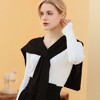 Anna-Kaci Women's Lightweight Knit Scarf Wrap with Stretch Fabric Tie Front Versatile Shawl Layering Accessory - 2 of 4