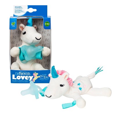 Dr. Brown's Unicorn Lovey with Pink One-Piece Pacifier