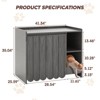 Cat Litter Box Enclosure, Hidden Litter Box Furniture with Removable Litter Collector - 2 of 4