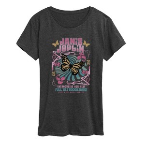 Women's - Janis Joplin - Butterfly Short Sleeve Graphic T-Shirt - 1 of 4