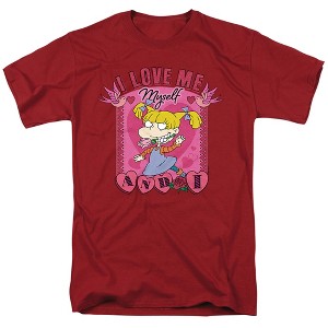 Rutgats Valentine'S Day Angelica I Love Me Myself And I Adult T-Shirt Cardinal - 1 of 4