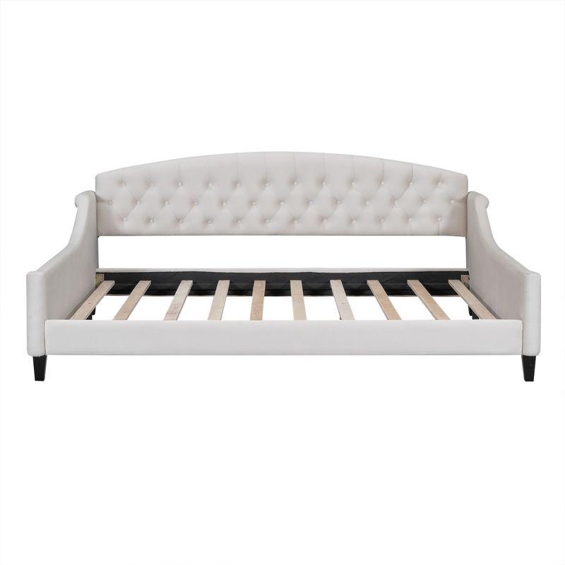 Full Size Luxury Upholstered Daybed, Button Tufted Platform Bed-ModernLuxe, 4 of 10
