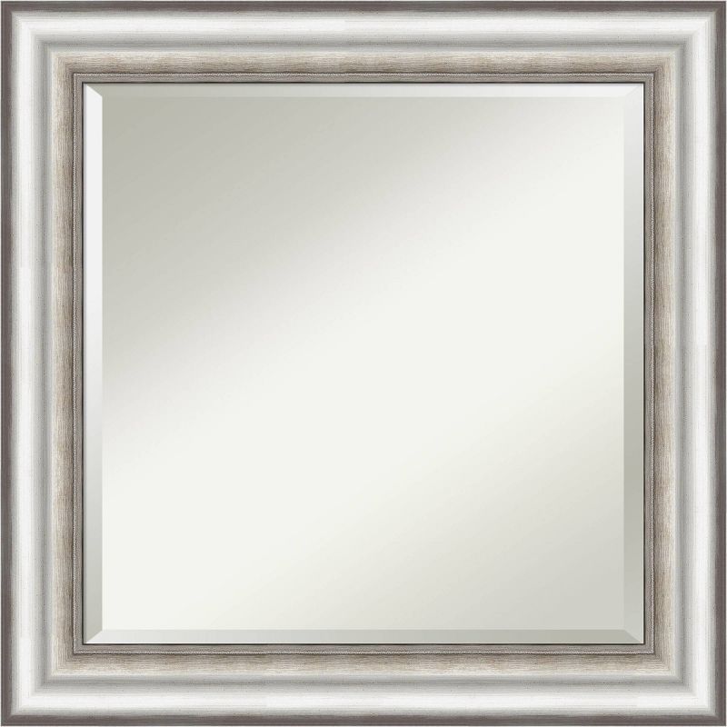 25&#34; x 25&#34; Salon Framed Wall Mirror Silver - Amanti Art, 1 of 8