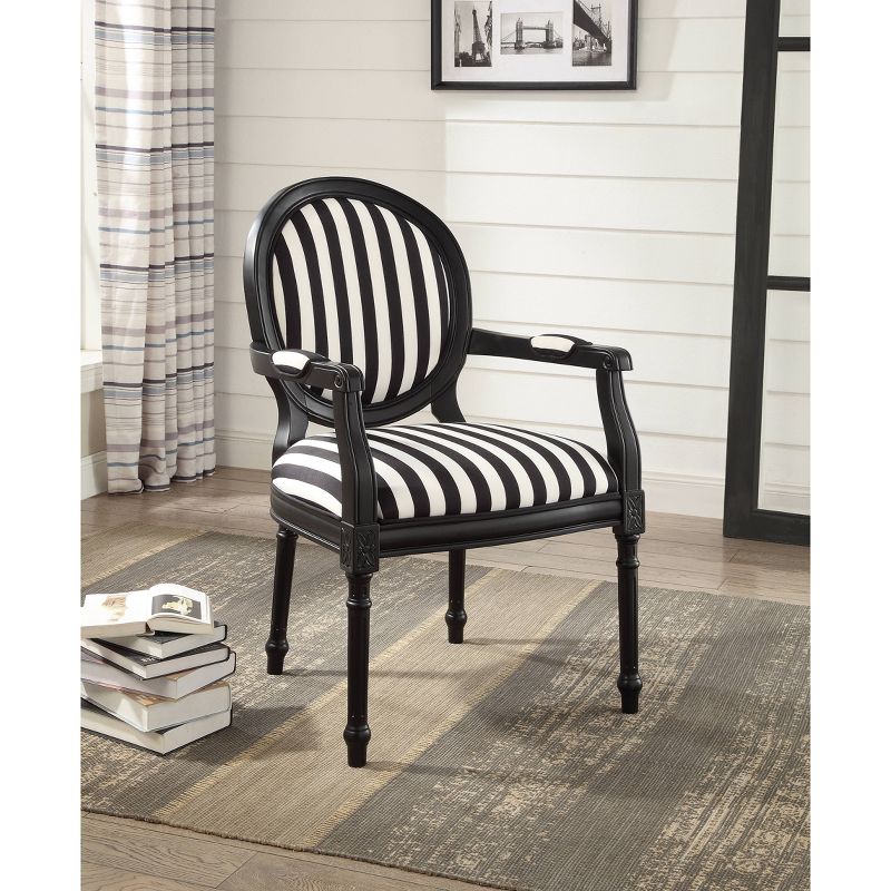 Forsythe Accent Chair Black/White- Treasure Trove Accents, 5 of 7