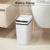 Aoibox Touchless Bathroom Trash Can with Lid, 2.6 Gallon Automatic Slim Garbage Bin for Bedroom, Office, Living Room, Toilet, RV - 2 of 4