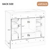 36" Bathroom Vanity Base Only, Freestanding Cabinet with 1 Door and 6 Drawers, Adjustable Shelf, Sink Not Included - 2 of 4